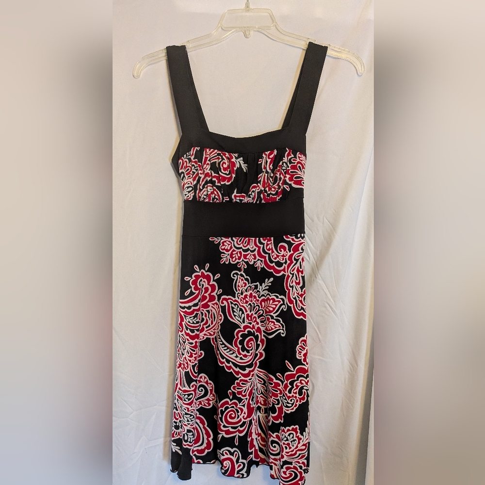 Speechless Floral Black and Red Women's Tank Dress Sz. M